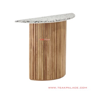 Meja Konsol Natural Daisen Minimalis With Marmer