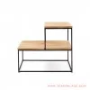 Sasmita Corner Table Iron Frame Top Natural Teak Wood sasmita corner table iron frame top natural teak wood 62
