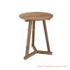 Meja Sudut Zella Minimalis 3 Kaki Natural