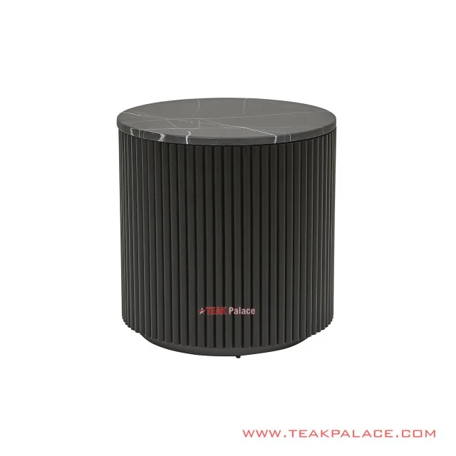 Meja Sudut Bundar Jati Hitam Top Marmer Ivina Meja Sudut Bundar Jati Hitam Top Marmer Ivina