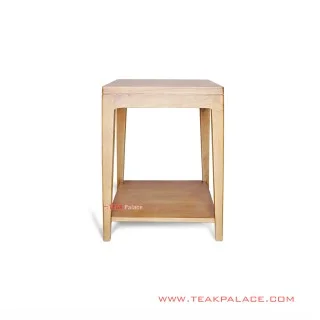 Meja Sudut Kuta Jati Modern Minimalis