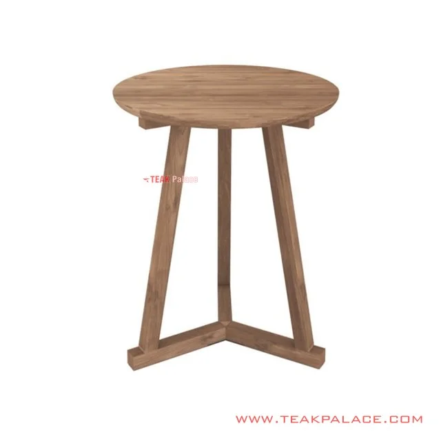 Meja Sudut Zella Minimalis 3 Kaki Natural