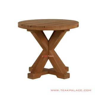 Meja Sudut Minimalis Kayu Jati Modena Salak Brown