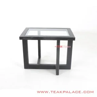 Meja Sudut Minimalis Top Kaca Oregon