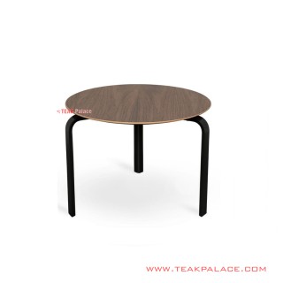 Meja Sudut Bundar Salak Brown Kaki Besi Seri Elliot Meja Sudut Bundar Salak Brown Kaki Besi Seri Elliot