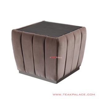 Meja Sudut Seri Sauna Jati Black Walnut