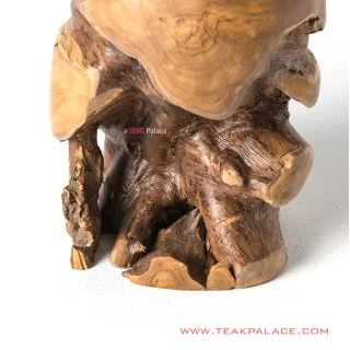 Meja Sudut Sorong Minimalis Natural Solid Teak