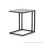 Mensa Teak Wood Minimalist Corner Table Iron Legs