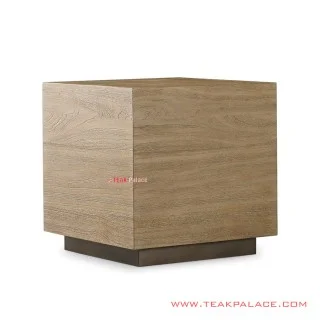 Meja Sudut Minimalis Kotak Jati Solid Seri Archa