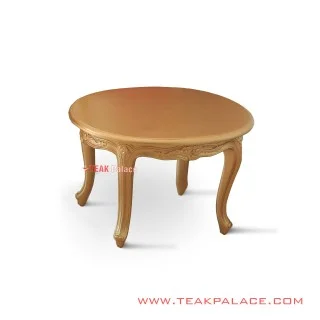 Meja Sudut Emas Minimalis Bundar Seri Victorian