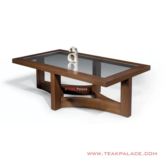 Guest Table Minimalist Teak Salak Brown Glass Nexus Series guest table minimalist teak salak brown glass nexus series 59
