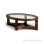 Guest Table Minimalist Oval Teak Glass Nexus series
