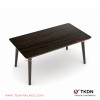 cellini series minimalist teak wood guest table 55