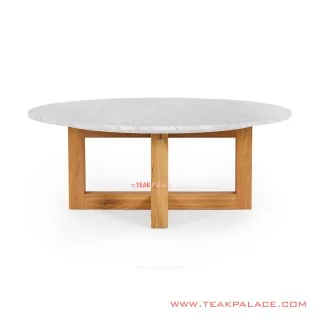  Round Guest Table Marble Leaves Cikeas Series 