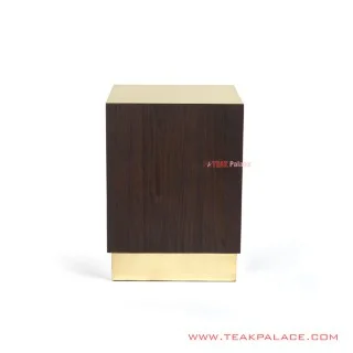 Corner Table Black Walnut Derma Series