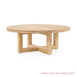 Meja Tamu Bundar Cikeas Kayu Jati White Wash Rustic Meja Tamu Bundar Cikeas Kayu Jati White Wash Rustic