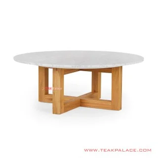  Round Guest Table Marble Leaves Cikeas Series 