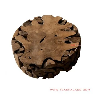 Meja Unik Kayu Jati Franco Minimalis Bundar