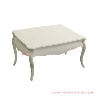 Meja Tamu Jati Minimalis Maulin White