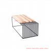 Dexter Guest Table Black Iron Frame Table Top Natural Teak dexter guest table black iron frame table top natural teak 69