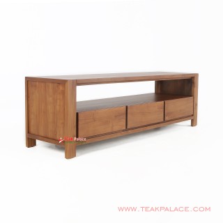 Meja TV Minimalis Kayu Jati Medan