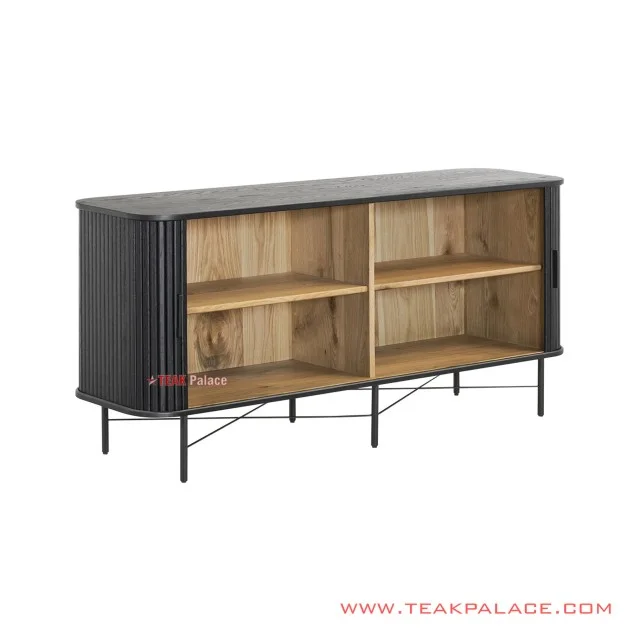 Black Ivina Teak Minimalist Buffet