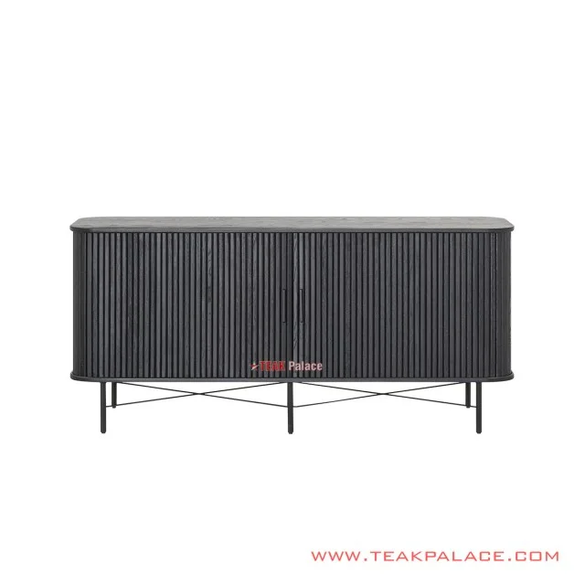 Black Ivina Teak Minimalist Buffet