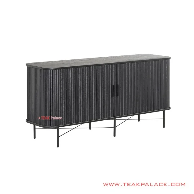 Black Ivina Teak Minimalist Buffet