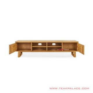 Meja TV Alesha Golden Teak Minimalis Meja TV Alesha Golden Teak Minimalis