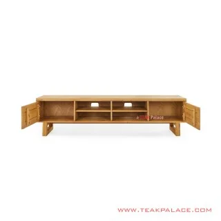 Meja TV Alesha Golden Teak Minimalis