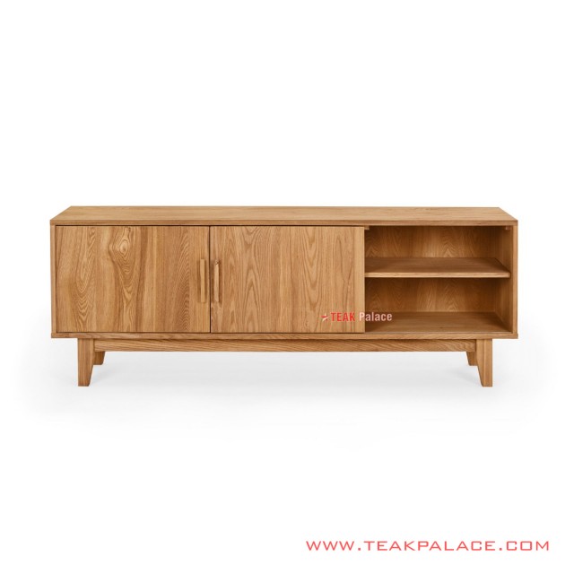 Rosalind Teak Minimalist TV Table rosalind teak minimalist tv table 52