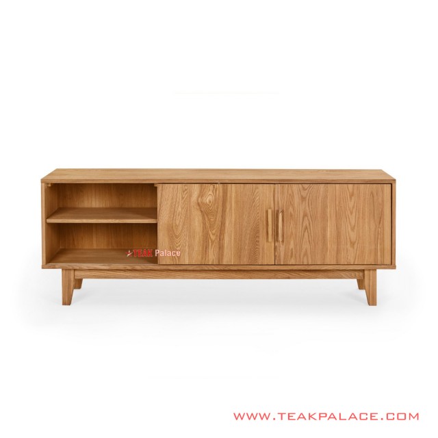Rosalind Teak Minimalist TV Table rosalind teak minimalist tv table 56