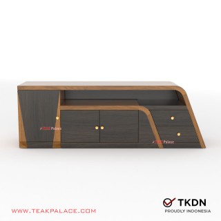 Meja TV Minimalis Kayu Jati Mewah VIXI