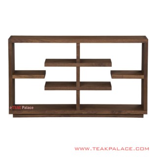Rak Pajangan Minimalis Kayu Jati Salak Brown Seri Surabaya