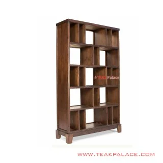 Bima Lemari Pajangan Rak Buku Minimalis Klasik Kayu Jati