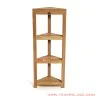 Rak Pajangan Sudut Ruangan Jati Natural Seri Alpha