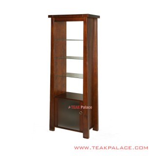 Lemari pajangan Kayu Jati Salak Brown Seri Tangerang