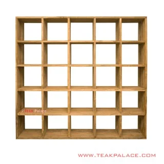 Rak Pajangan Sekat Pembatas Ruangan Kayu Jati Seri Bekasi