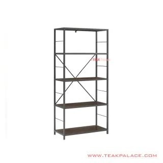 Rak Buku Pajangan Kayu Jati Seri Aries