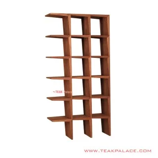 Rak Buku Pajangan Seri Pasto Jati Salak Brown 