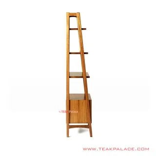 Rak Pajangan Minimalis Jati Solid Salak Brown Seri Kindia With drawer Rak Pajangan Minimalis Jati Solid Salak Brown Seri Kindia With drawer