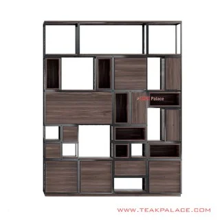 Rak Pajangan Wallis Jati Black Walnut Minimalis