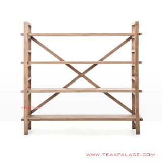 Rak Buku Hamilton Kayu Natural Minimalis