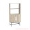 Display Rack White Wash Rustic Ivina Minimalist Iron Legs With Marble