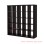 Display Shelf Room Divider Barrelation Black Bekasi Series
