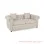 Sofa Chesterfield 2 Dudukan Warna Cream Linen