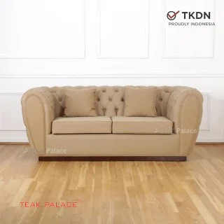 Sofa Mewah 2 Dudukan Minimalis Modern Divo coklat