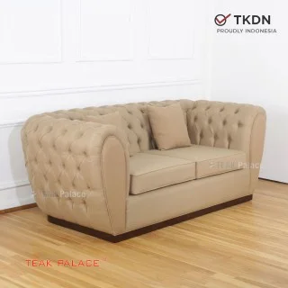 Sofa Mewah 2 Dudukan Minimalis Modern Divo coklat