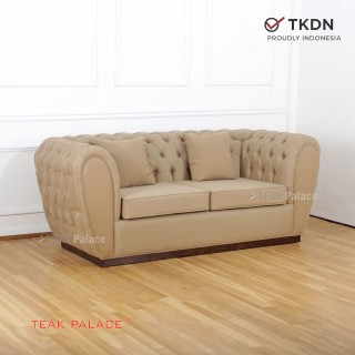 Sofa Mewah 2 Dudukan Minimalis Modern Divo coklat