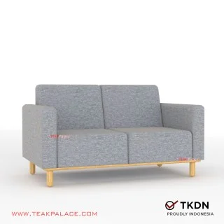 Sofa 2 Dudukan Minimalis Modern TKDN Seri ION Abu